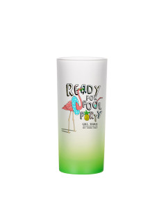 10oz Glass Mug(Gradient Color Green) 2