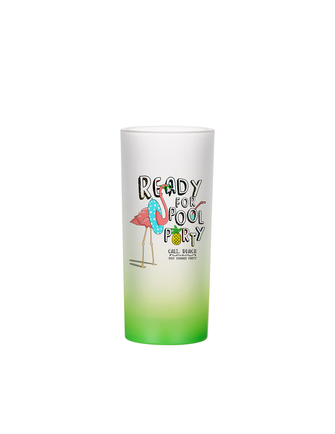 Tasse en verre de 10 oz (dégradé de couleur vert)