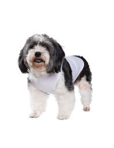 Sublimation Dog Top Tank T-Shirt  L(White)