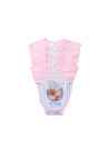 Combinaison bébé manches courtes Raglan L (rose, 6-12 mois)