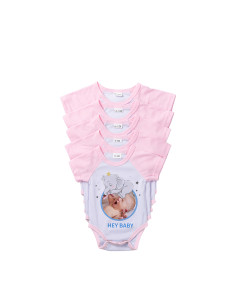 Baby Onesie Short Sleeve Raglan XL(Pink,12-18M)
