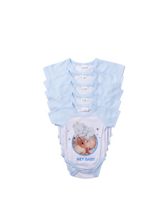 Baby Onesie Short Sleeve Raglan M(Light Blue,3-6M)