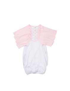 Baby Nightdress Long Sleeve Raglan M(Pink,3-6M)