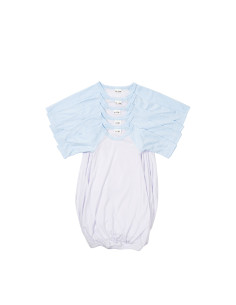 Baby Nightdress Long Sleeve Raglan M(Light Blue ,3-6M)