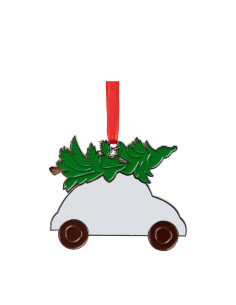 3" Christmas Car Metal Ornament