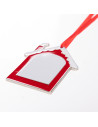 Ornement en métal maison en pain d'épice rouge de 3 po