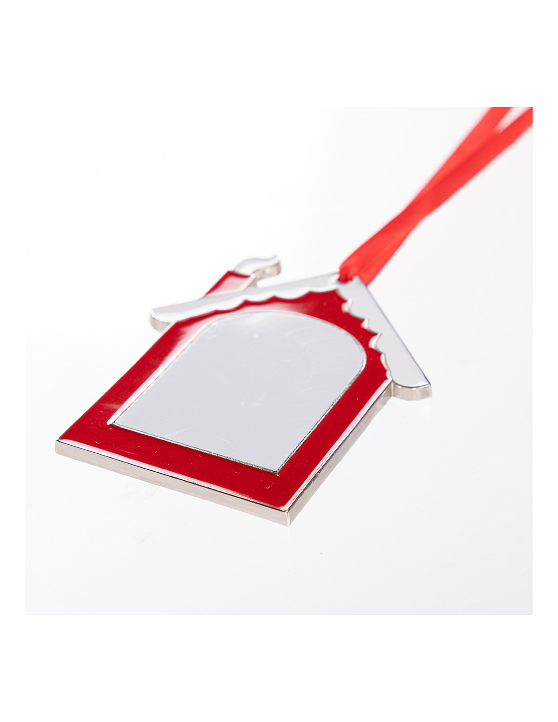 Ornement en métal maison en pain d'épice rouge de 3 po