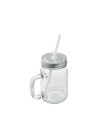 Pot Mason de 12 oz/350 ml avec paille (transparent)