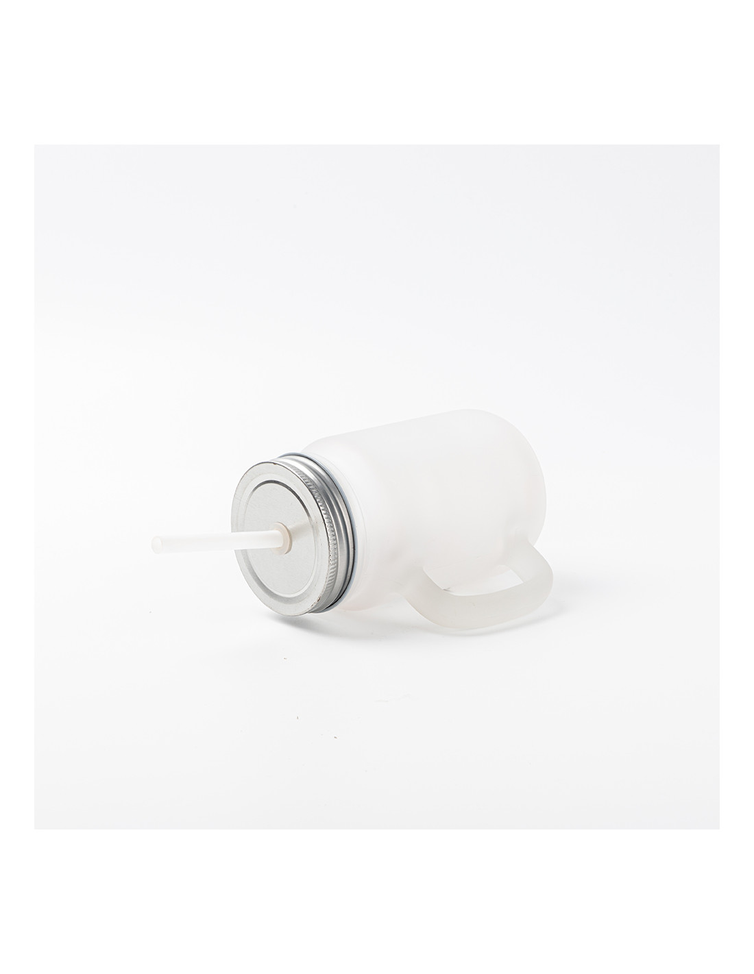 Pot Mason de 12 oz/350 ml avec paille (givré)