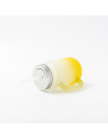 Pot Mason de 12 oz/350 ml avec paille (givré, jaune dégradé)