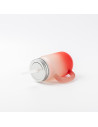 Pot Mason de 12 oz/350 ml avec paille (givré, rouge dégradé)