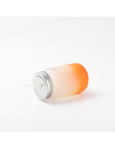 15oz/450ml Mason Jar no Handle(Frosted, Gradient Orange) 2
