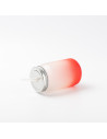 Pot Mason de 15 oz/450 ml sans poignée (givré, rouge dégradé)