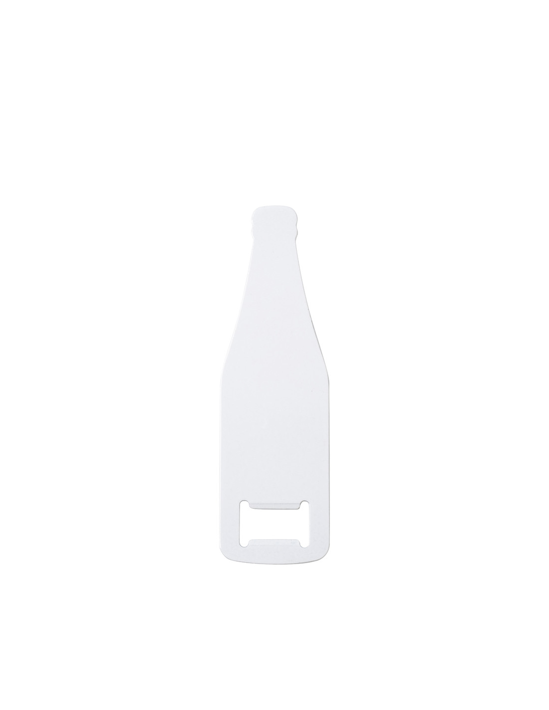 Ouvre-bouteille entièrement blanc en acier inoxydable (bouteille de vin, 3,5 x 11,6 cm)