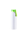 Bouteille en aluminium mince de sport portative de 22 oz/650 ml avec bouchon vert clair (blanc)