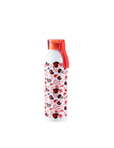 22oz/650ml Portable Sports Slim Aluminum bottle With Red Cap(White) 2