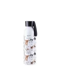 22oz/650ml Portable Sports Slim Aluminum bottle With Black Cap(White) 2