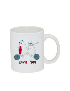 11oz White Coated Mug