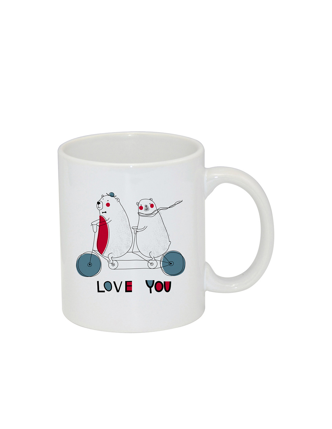 Tasse à revêtement blanc de 11 oz