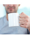 Tasse à revêtement blanc de 11 oz