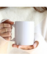 Tasse à revêtement blanc de 11 oz