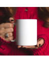 Tasse à revêtement blanc de 11 oz