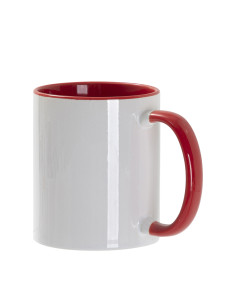 11oz Inner/Handle Color Mug-Red 2