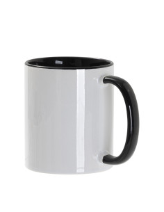 11oz Inner/Handle Color Mug-Black 2