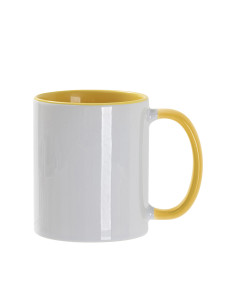 11oz Inner/Handle Color Mug-Yellow
