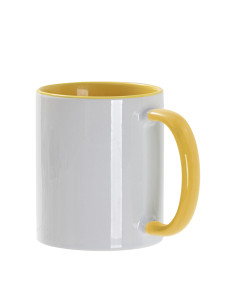 11oz Inner/Handle Color Mug-Yellow 2