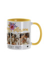 Tasse de couleur intérieure/poignée de 11 oz, jaune