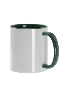 11oz Inner/Handle Color Mug-Green 2