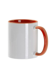 11oz Inner/Handle Color Mug-Orange 2