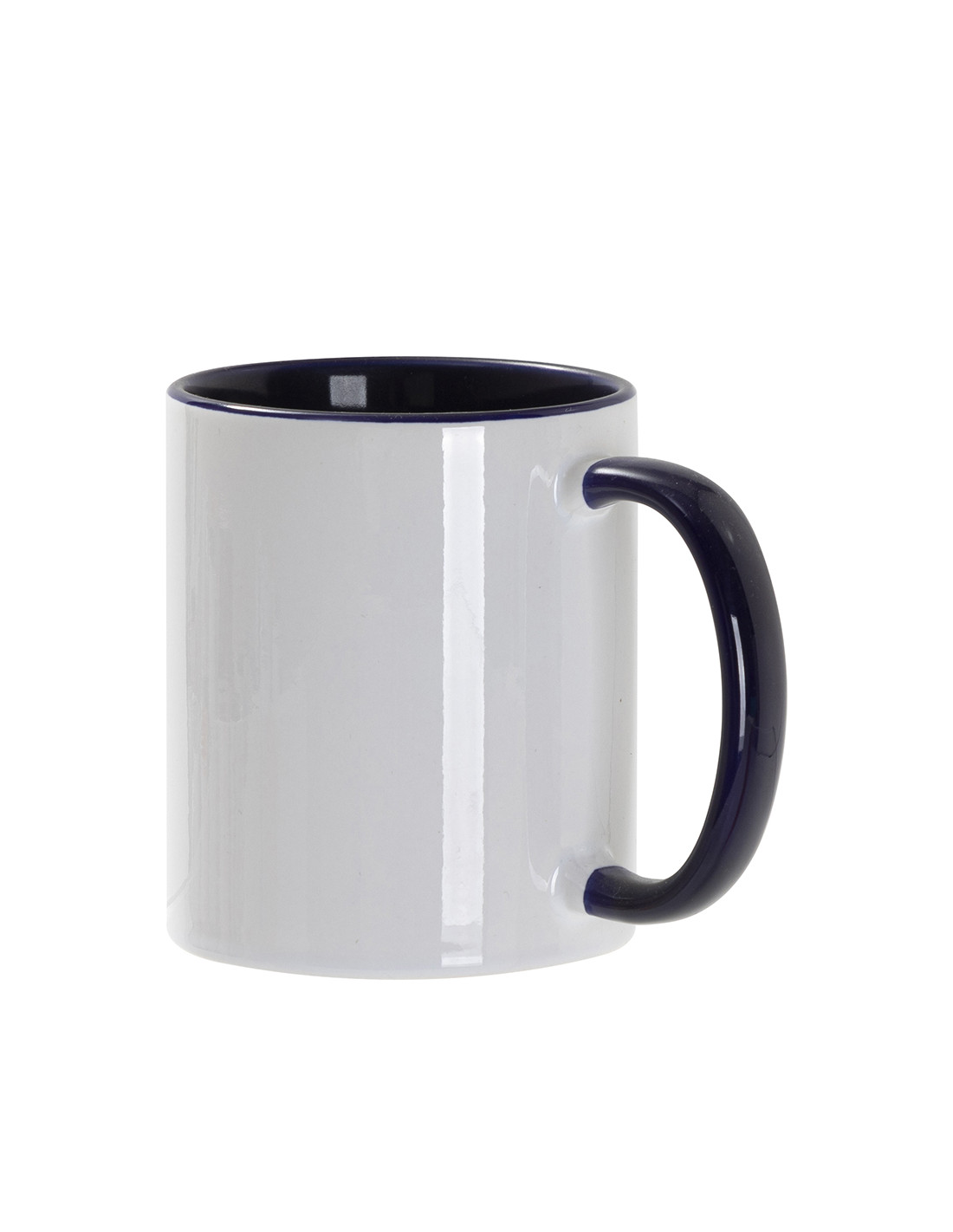 Tasse de couleur intérieure/poignée de 11 oz-bleu
