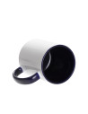 Tasse de couleur intérieure/poignée de 11 oz-bleu