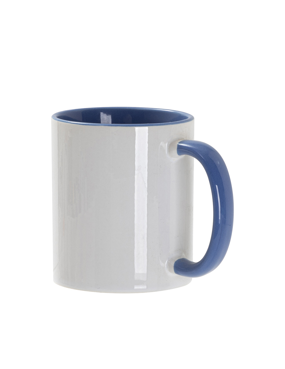 Tasse de couleur intérieure/poignée de 11 oz, bleu clair