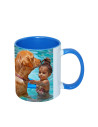 Tasse de couleur intérieure/poignée de 11 oz, bleu clair