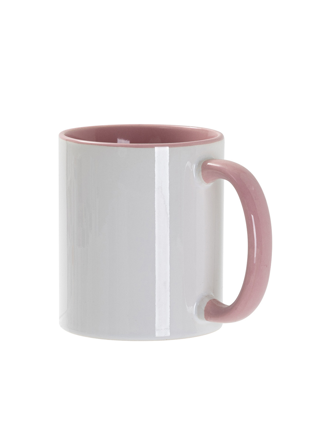 Tasse de couleur intérieure/poignée de 11 oz, rose