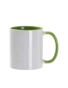 11oz Inner/Handle Color Mug-Light green
