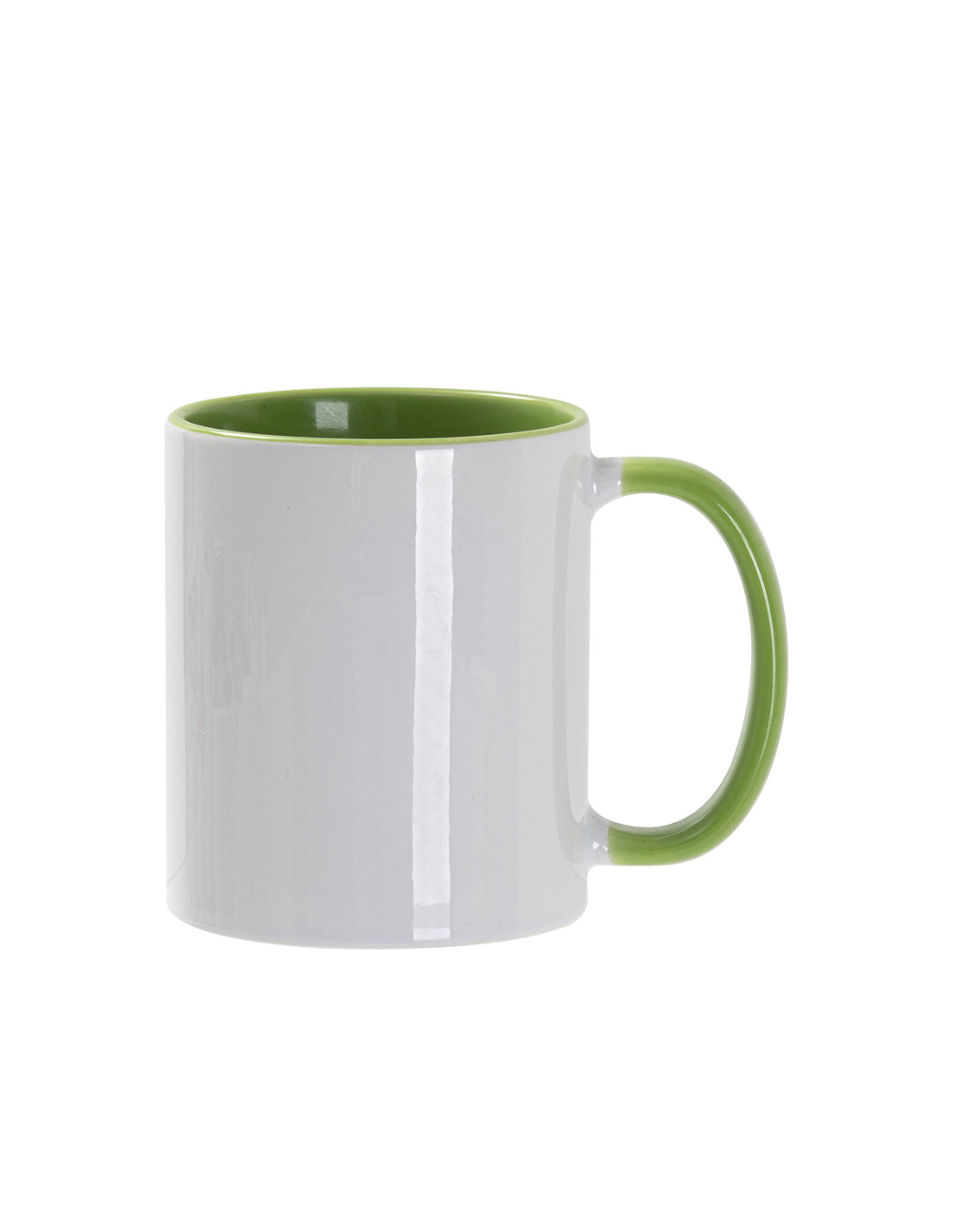 Tasse de couleur intérieure/poignée de 11oz-Vert clair