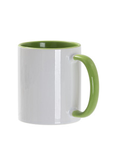 11oz Inner/Handle Color Mug-Light green 2