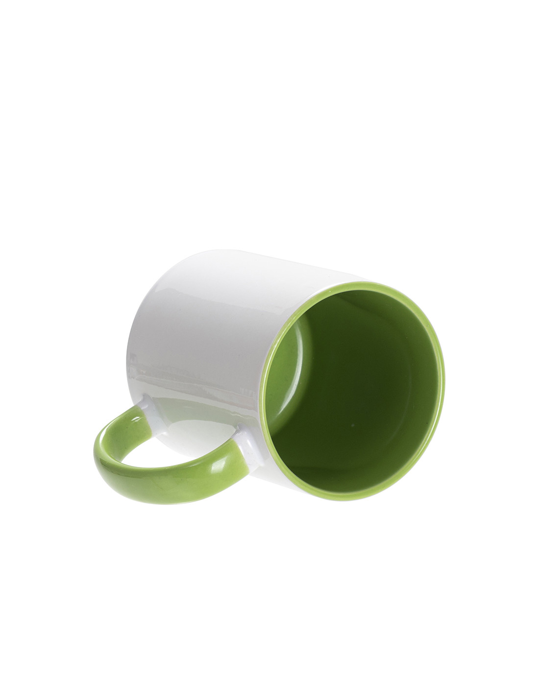 Tasse de couleur intérieure/poignée de 11oz-Vert clair