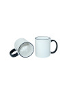 Tasse à poignée à bord de 11 oz - Noir