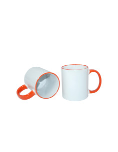 11oz Rim Handle Mug-Orange