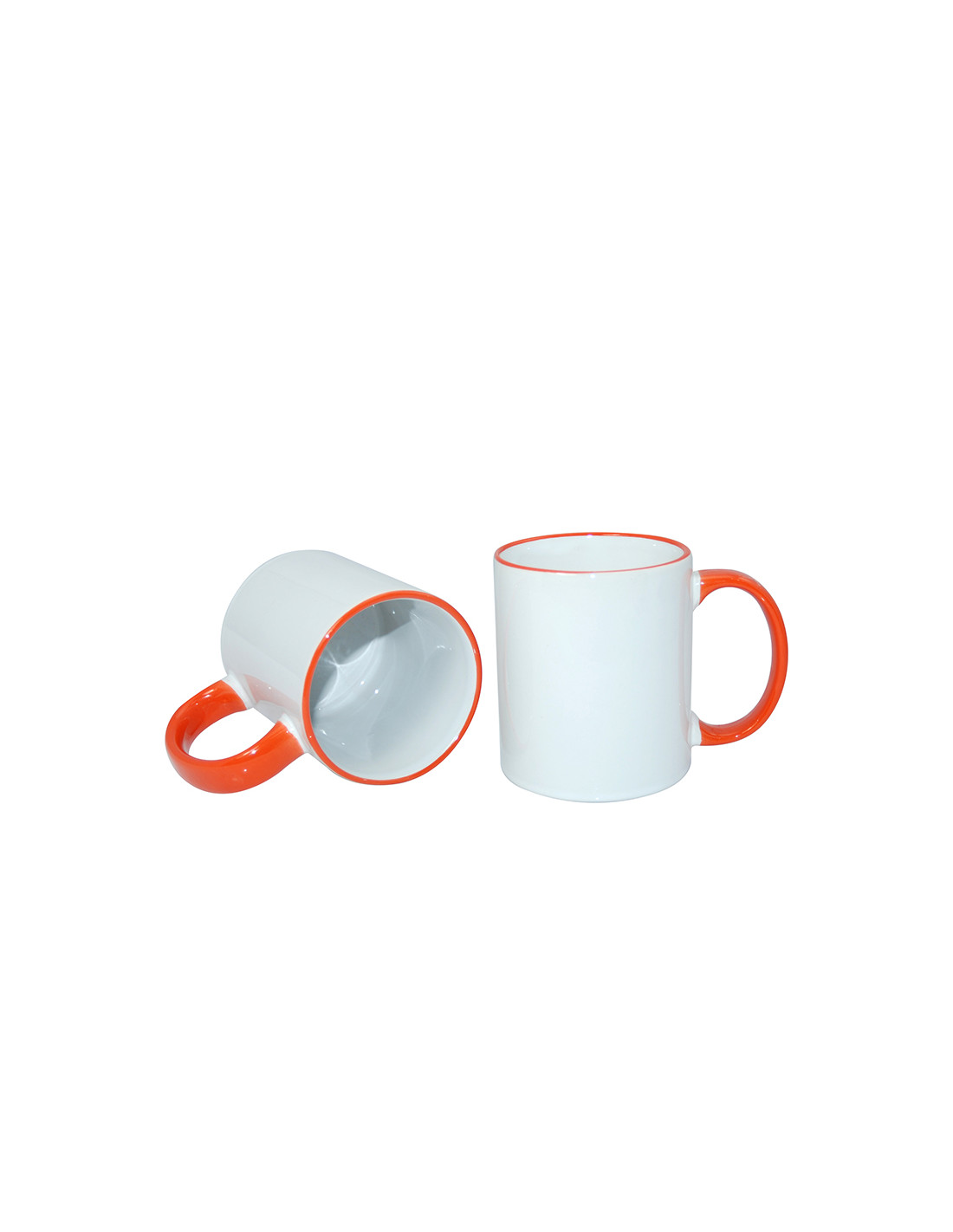 Tasse à poignée à bord de 11 oz - Orange