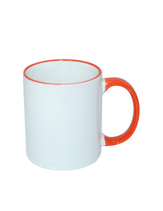 11oz Rim Handle Mug-Orange 2