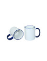 Tasse à poignée à bord de 11 oz - Bleu