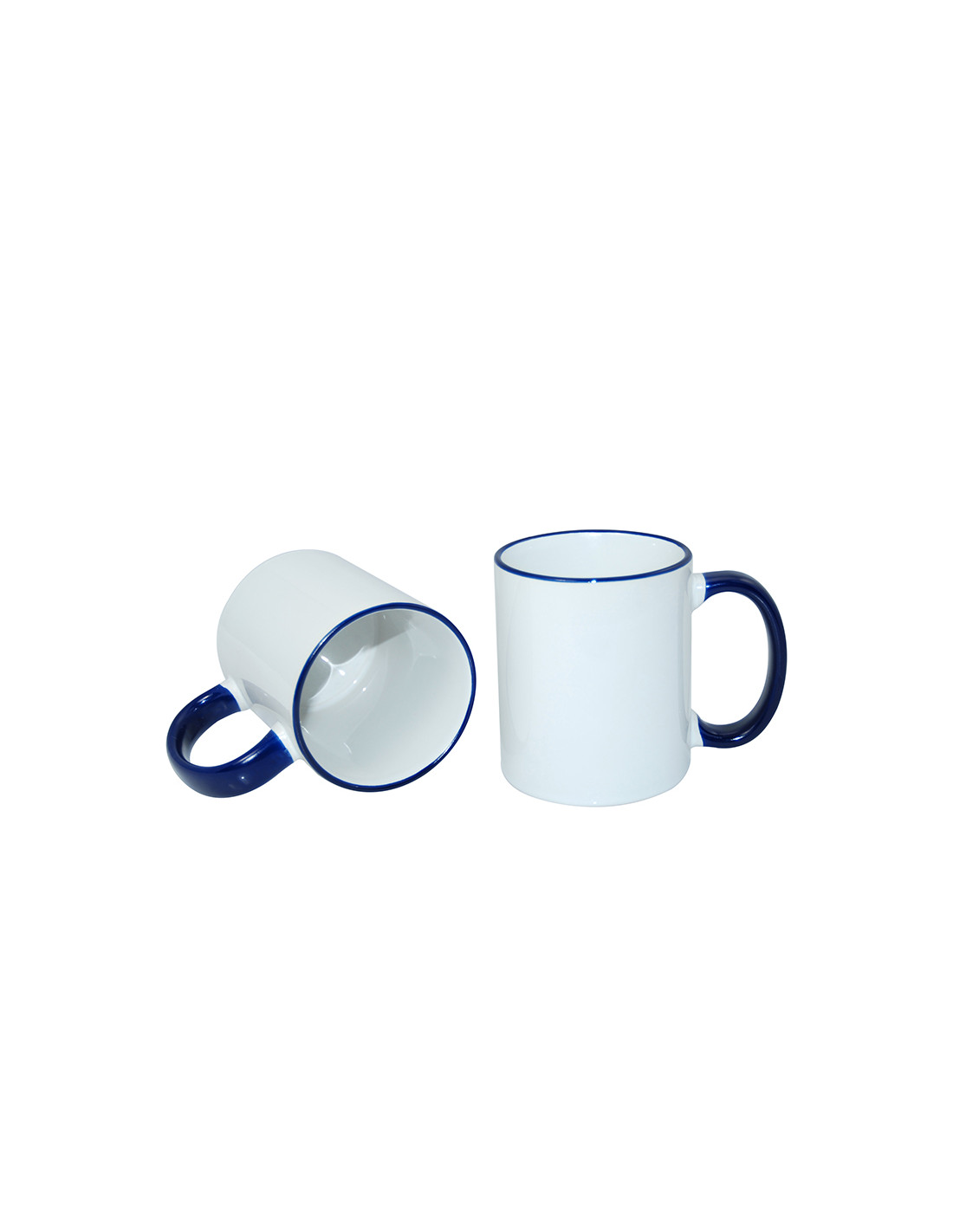 Tasse à poignée à bord de 11 oz - Bleu