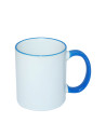 Tasse à poignée à bord de 11 oz - Bleu clair