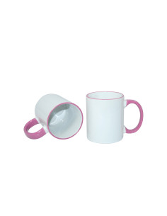 11oz Rim Handle Mug-Pink
